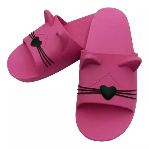 Sandalia Niña Dama Pantufla Gatito Moda