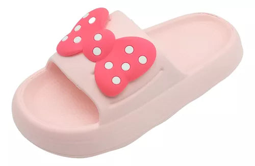 Sandalia Slide Dama Moño Minnie Moda