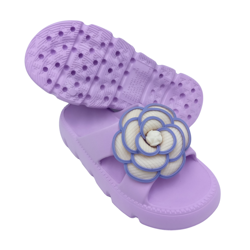 Sandalia Dama Slide Normal Flor Plataforma