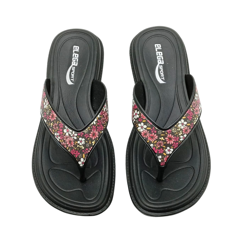Sandalia Dama Thong Flores Moda Elegante Playa