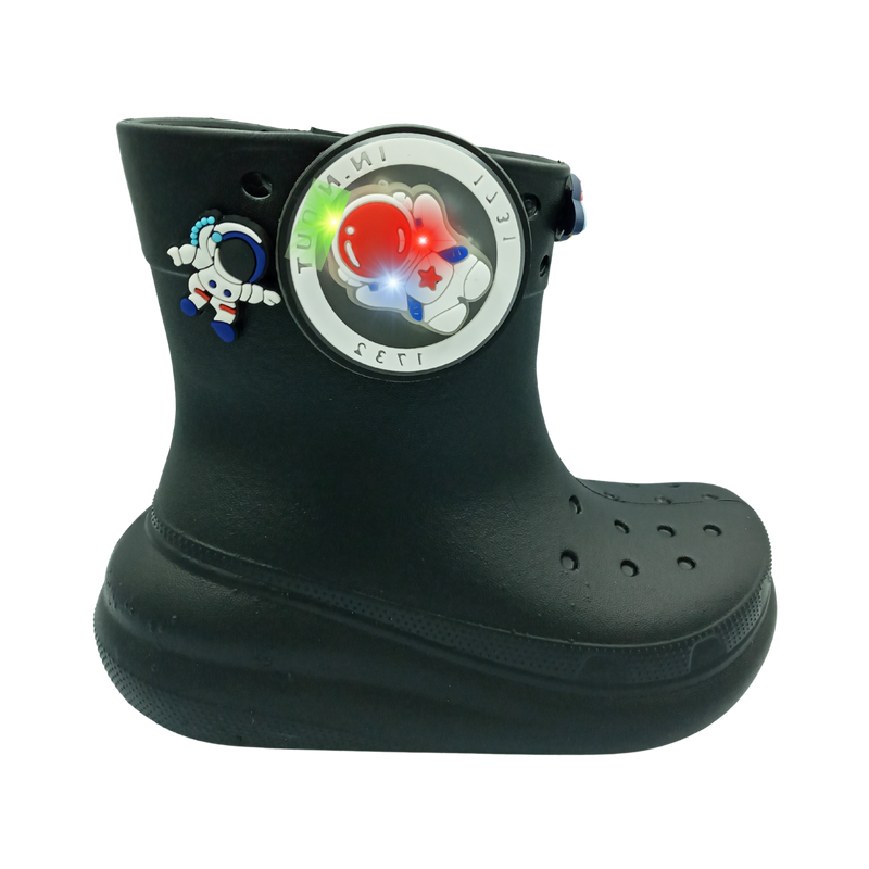Bota Lluvia Niño Niña Luces Pines Decorativos
