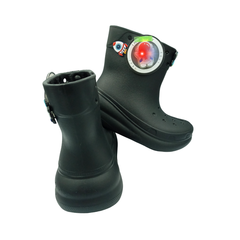 Bota Lluvia Niño Niña Luces Pines Decorativos