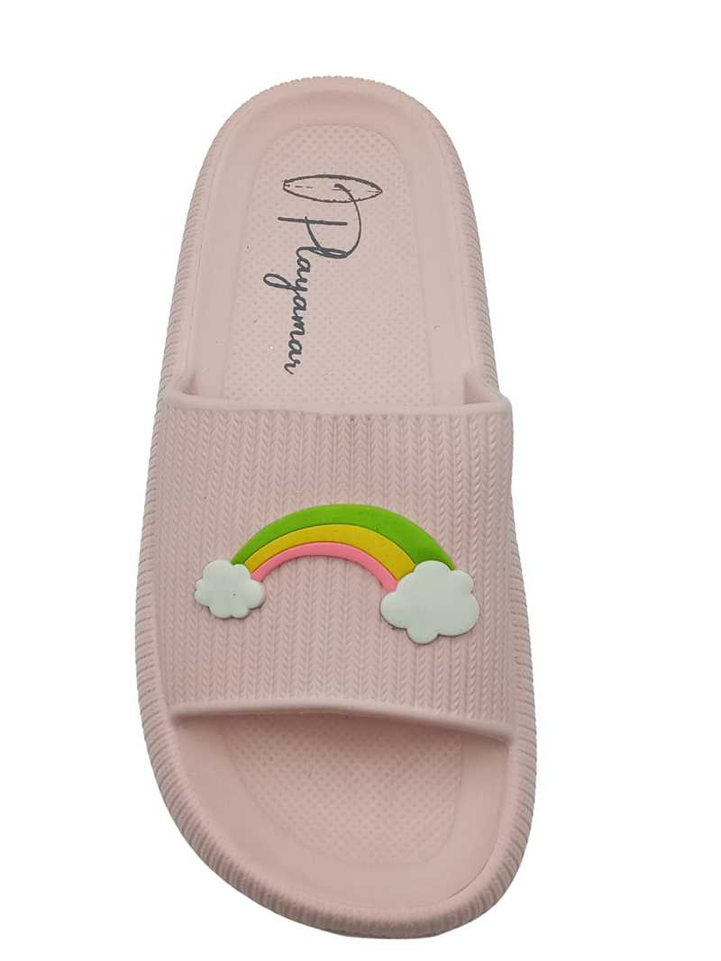 Sandalia Slide Unicornio & Arcoiris