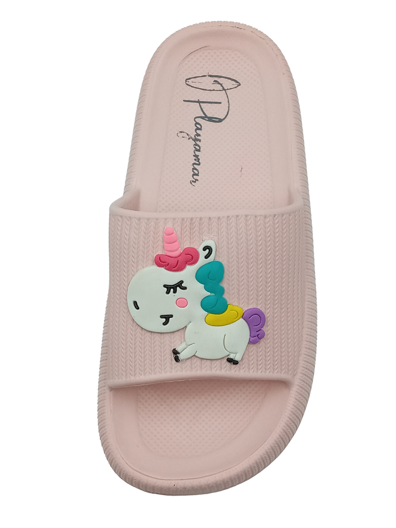 Sandalia Slide Unicornio & Arcoiris