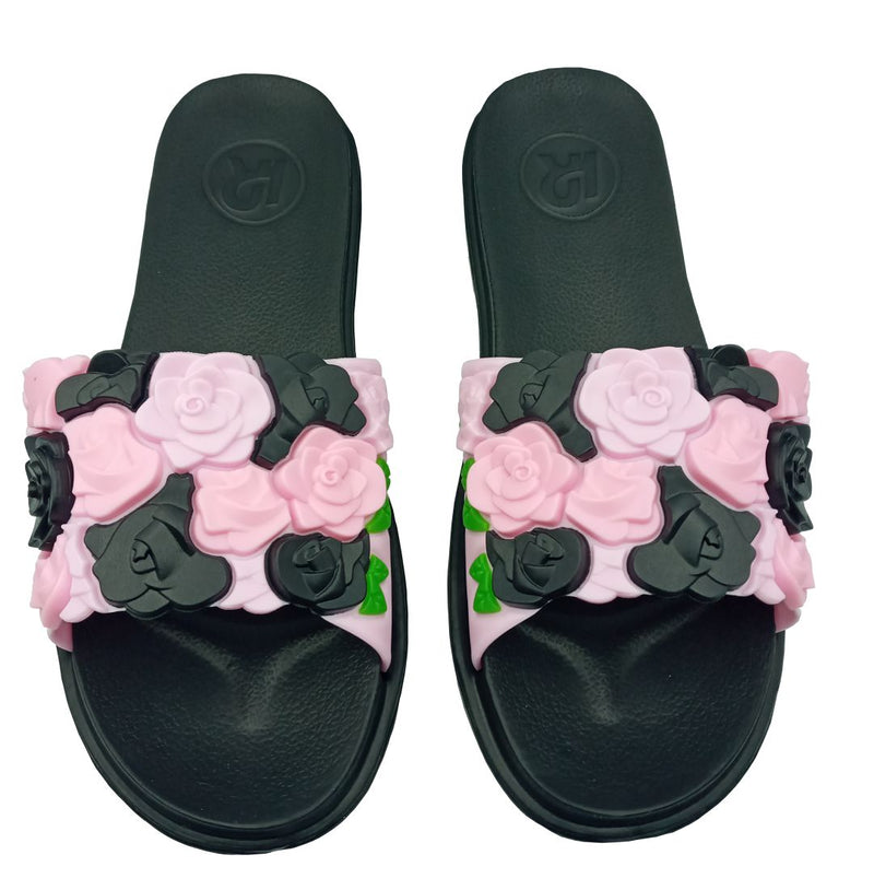 Sandalias Clásicas Con Relieve Floral Para Dama