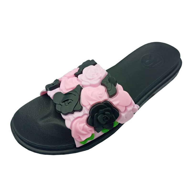 Sandalias Clásicas Con Relieve Floral Para Dama