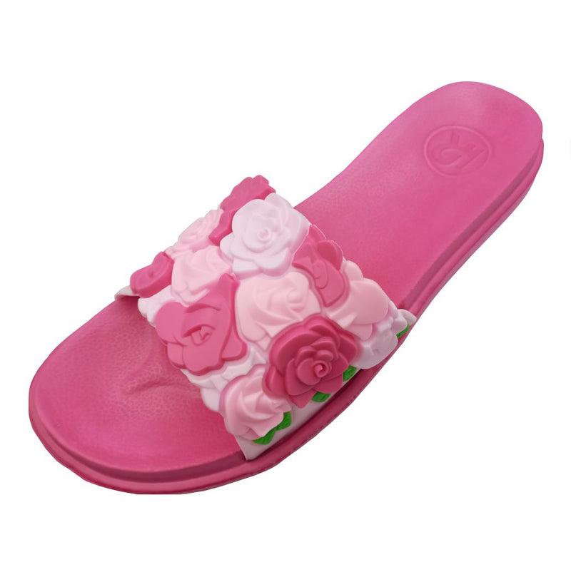 Sandalias Clásicas Con Relieve Floral Para Dama