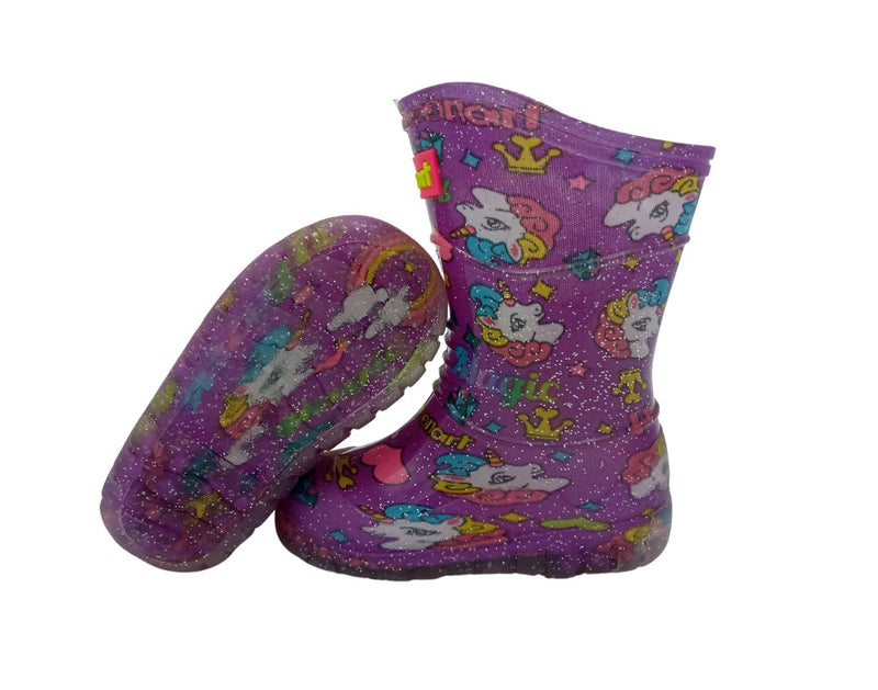 Bota De Lluvia Unicornio Para Niña