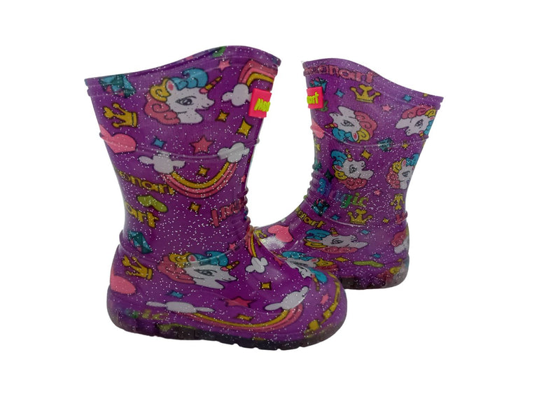 Bota De Lluvia Unicornio Para Niña