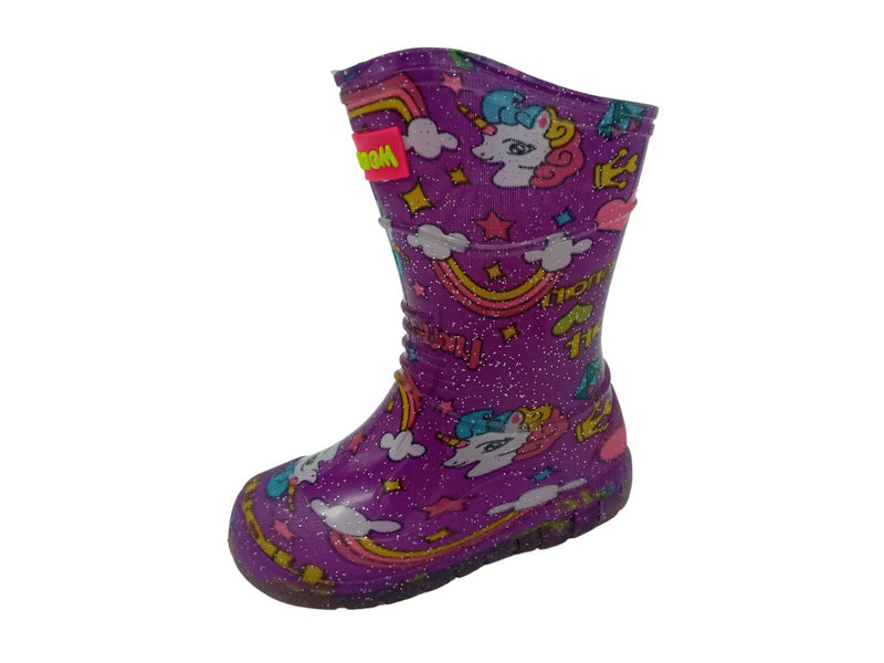 Bota De Lluvia Unicornio Para Niña