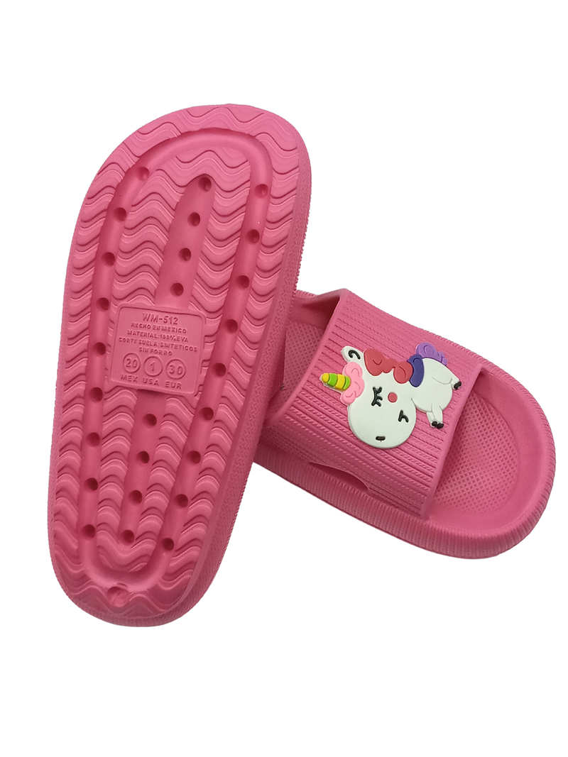 Sandalia Slide Unicornio & Arcoiris