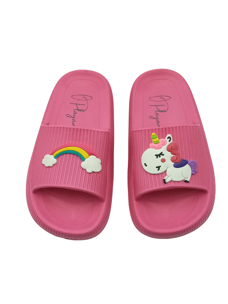 Sandalia Slide Unicornio & Arcoiris